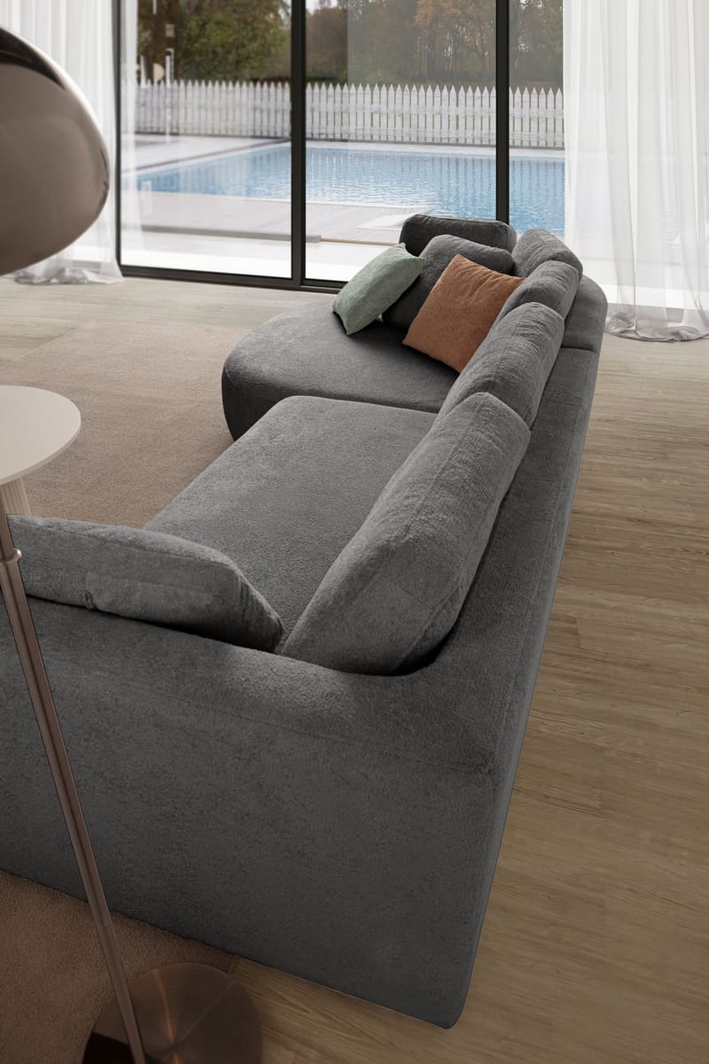 Kulmasohva Atelier Del Sofa Venezia Left (310 x 75 x 105 cm) Antrasiitti - Antrasiitti - Huonekalut - Sohva - Kulmasohva