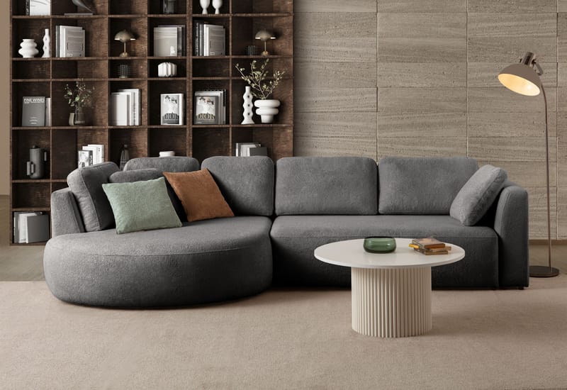 Kulmasohva Atelier Del Sofa Venezia Left (310 x 75 x 105 cm) Antrasiitti - Antrasiitti - Huonekalut - Sohva - Kulmasohva