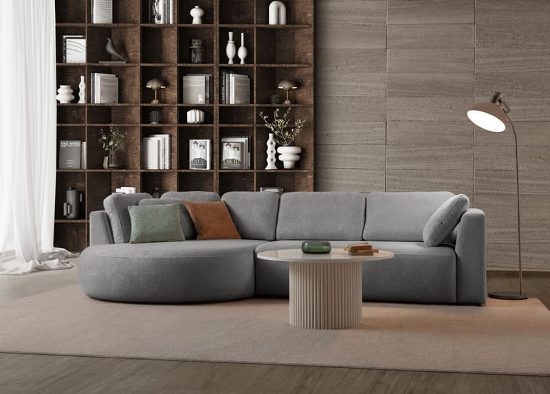 Kulmasohva Atelier Del Sofa Venezia Left (310 x 75 x 105 cm) Harmaa - Harmaa - Huonekalut - Sohva - Kulmasohva