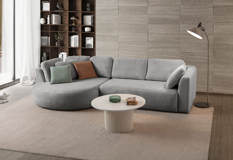 Kulmasohva Atelier Del Sofa Venezia Left (310 x 75 x 105 cm) Harmaa - Harmaa - Huonekalut - Sohva - Kulmasohva