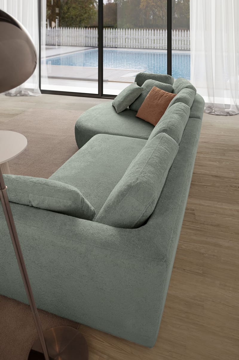 Kulmasohva Atelier Del Sofa Venezia Left (310 x 75 x 105 cm) Liquid Green - Liquid Green - Huonekalut - Sohva - Kulmasohva