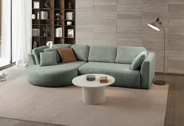 Kulmasohva Atelier Del Sofa Venezia Left (310 x 75 x 105 cm) Liquid Green - Liquid Green - Huonekalut - Sohva - Kulmasohva