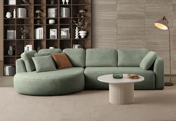 Kulmasohva Atelier Del Sofa Venezia Left (310 x 75 x 105 cm) Liquid Green - Liquid Green - Huonekalut - Sohva - Kulmasohva