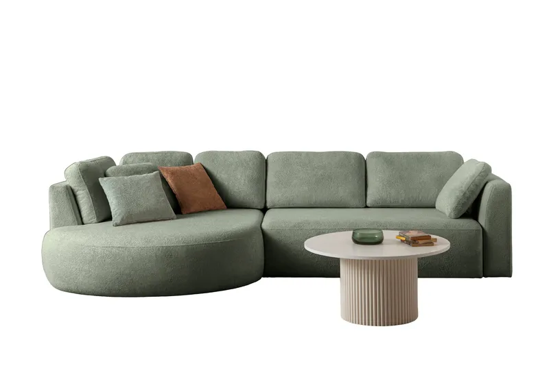 Kulmasohva Atelier Del Sofa Venezia Left (310 x 75 x 105 cm) Liquid Green, Liquid Green