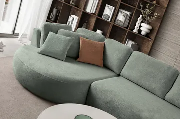 Kulmasohva Atelier Del Sofa Venezia Left (310 x 75 x 105 cm) Liquid Green - Liquid Green - Huonekalut - Sohva - Kulmasohva