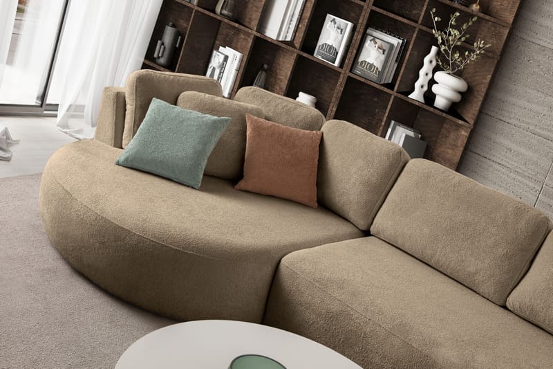Kulmasohva Atelier Del Sofa Venezia Left (310 x 75 x 105 cm) Ruskea - Ruskea - Huonekalut - Sohva - Kulmasohva