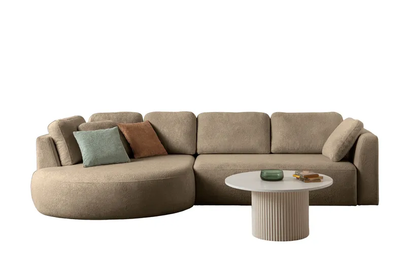Kulmasohva Atelier Del Sofa Venezia Left (310 x 75 x 105 cm) Ruskea, Ruskea