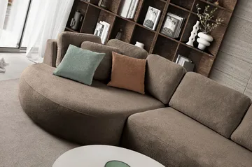 Kulmasohva Atelier Del Sofa Venezia Left (310 x 75 x 105 cm) Tummanruskea - Tummanruskea - Huonekalut - Sohva - Kulmasohva