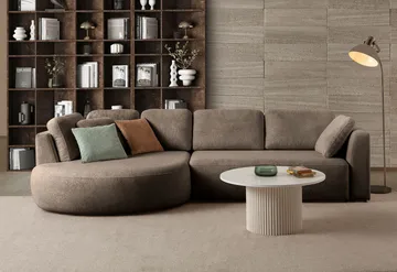 Kulmasohva Atelier Del Sofa Venezia Left (310 x 75 x 105 cm) Tummanruskea - Tummanruskea - Huonekalut - Sohva - Kulmasohva