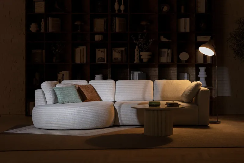 Kulmasohva Atelier Del Sofa Venezia Left (310 x 75 x 105 cm) Valkoinen - Valkoinen - Huonekalut - Sohva - Kulmasohva
