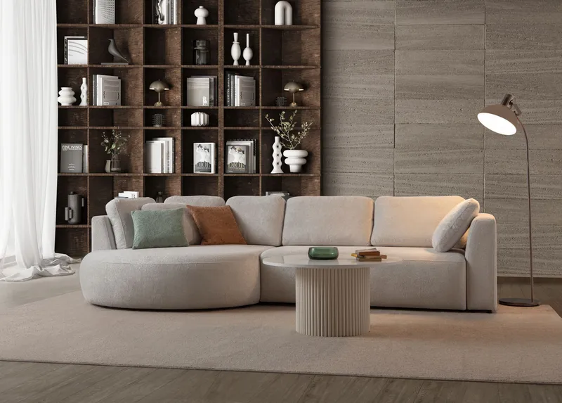 Kulmasohva Atelier Del Sofa Venezia Left (310 x 75 x 105 cm) Valkoinen - Valkoinen - Huonekalut - Sohva - Kulmasohva