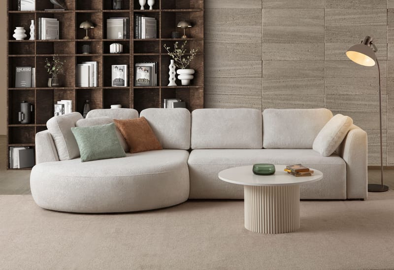 Kulmasohva Atelier Del Sofa Venezia Left (310 x 75 x 105 cm) Valkoinen - Valkoinen - Huonekalut - Sohva - Kulmasohva