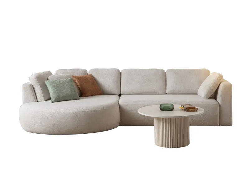 Kulmasohva Atelier Del Sofa Venezia Left (310 x 75 x 105 cm) Valkoinen, Valkoinen