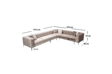 Kulmasohva Beachport Beige - Beige - Huonekalut - Sohva - Kulmasohva