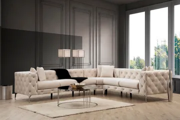 Kulmasohva Canunda 6:n ist - Beige - Huonekalut - Sohva - Kulmasohva