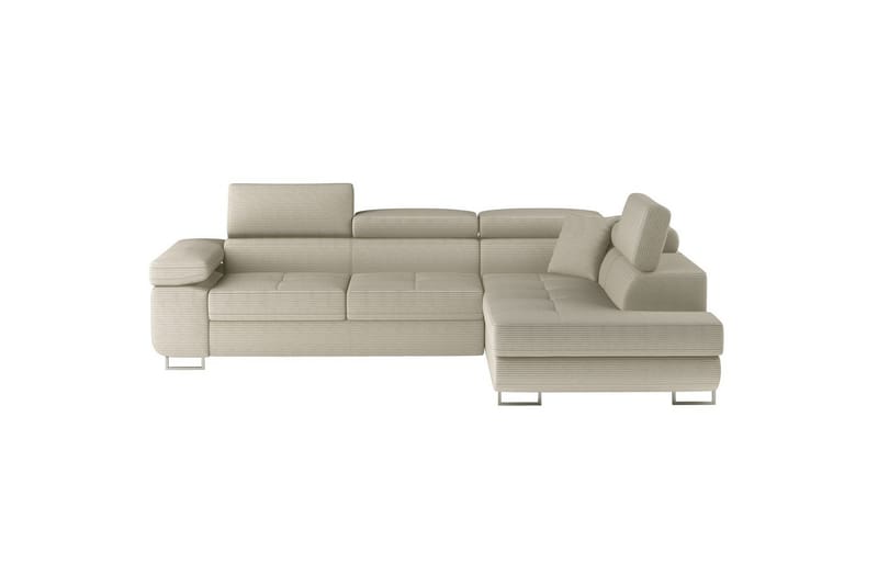 Kulmasohva Eltap Anton 272x203x85 cm - Jarell 18, Vaalea beige, Oikea - Huonekalut - Sohva - Vuodesohva