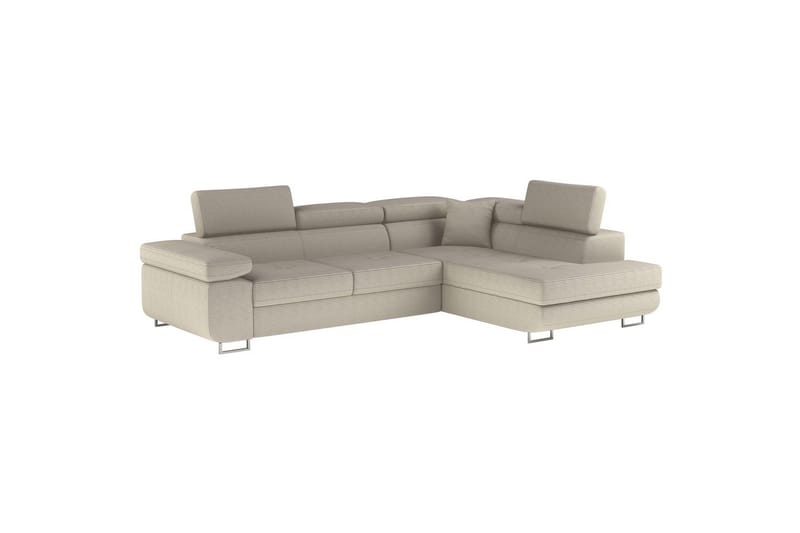 Kulmasohva Eltap Anton 272x203x85 cm - Jarell 18, Vaalea beige, Oikea - Huonekalut - Sohva - Vuodesohva
