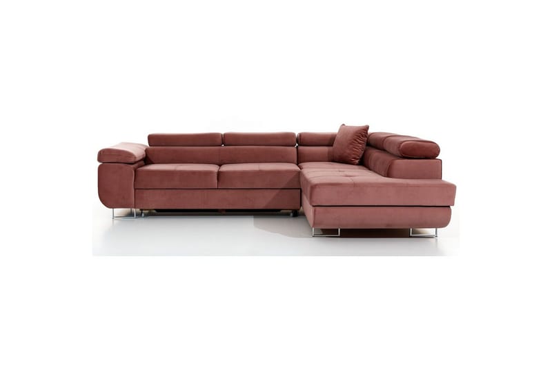 Kulmasohva Eltap Anton 272x203x85 cm - Monolith 63, Vaaleanpunainen, Oikea - Huonekalut - Sohva - Vuodesohva