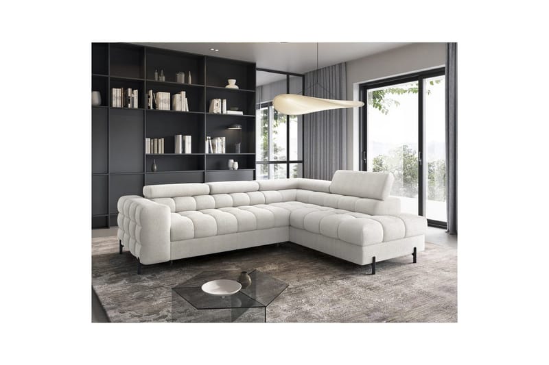 Kulmasohva Eltap Ferucce 276x200x93 cm - Amore 01, Valkoinen, Oikea - Huonekalut - Sohva - Vuodesohva