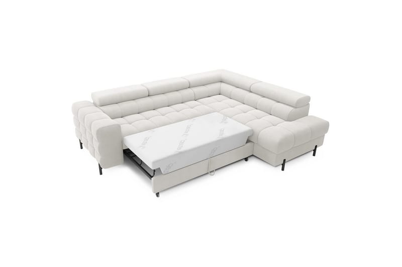 Kulmasohva Eltap Ferucce 276x200x93 cm - Amore 01, Valkoinen, Oikea - Huonekalut - Sohva - Vuodesohva