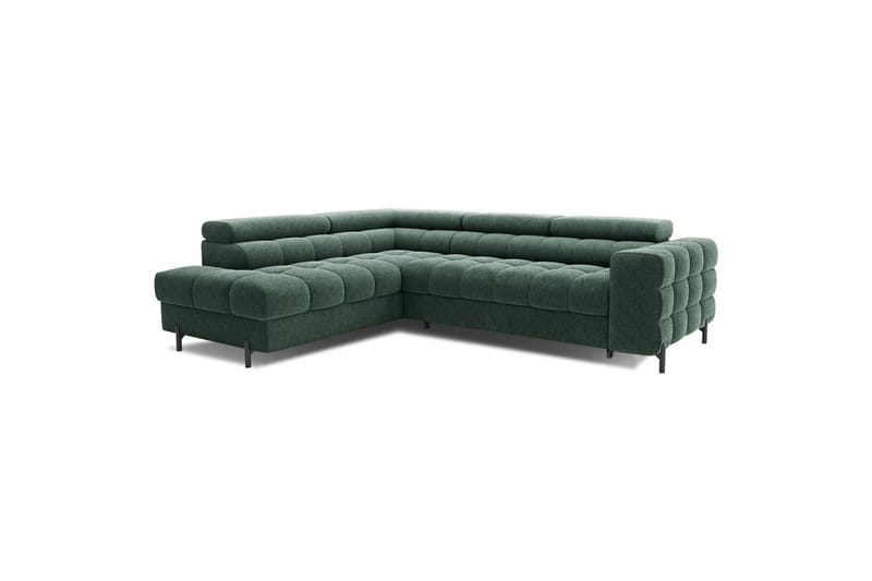 Kulmasohva Eltap Ferucce 276x200x93 cm - Amore 35, Tummanvihreä, Vasen - Huonekalut - Sohva - Vuodesohva