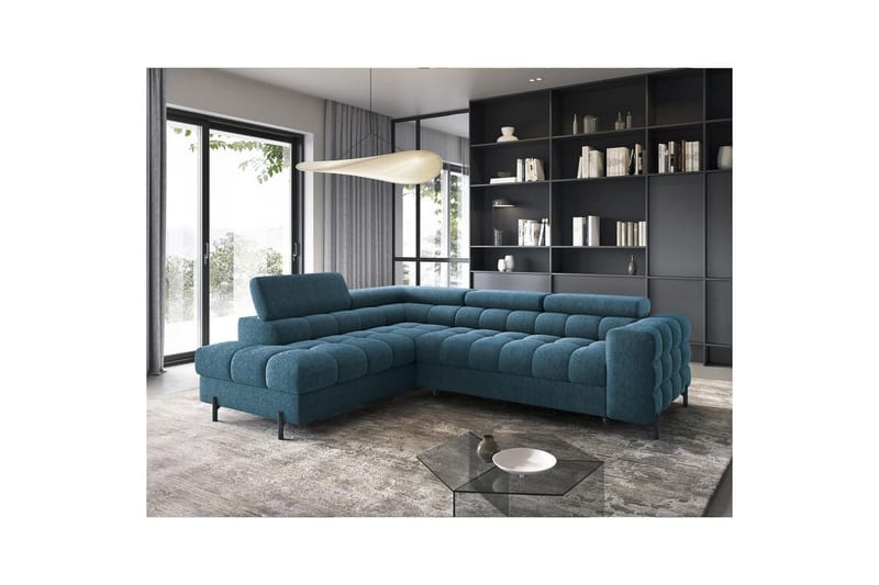 Kulmasohva Eltap Ferucce 276x200x93 cm - Amore 40, Tummansininen, Vasen - Huonekalut - Sohva - Vuodesohva