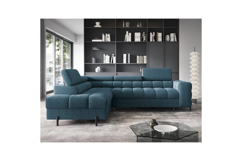 Kulmasohva Eltap Ferucce 276x200x93 cm - Amore 40, Tummansininen, Vasen - Huonekalut - Sohva - Vuodesohva