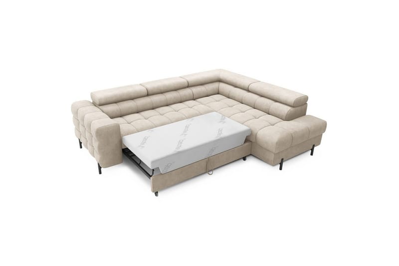 Kulmasohva Eltap Ferucce 276x200x93 cm - Aura 18, beige, Oikea - Huonekalut - Sohva - Vuodesohva