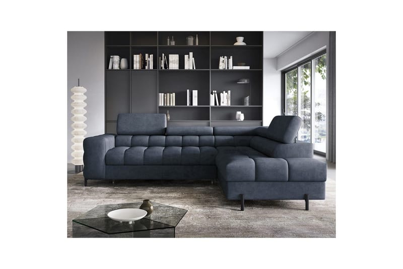 Kulmasohva Eltap Ferucce 276x200x93 cm - Aura 40, tummansininen, Oikea - Huonekalut - Sohva - Vuodesohva
