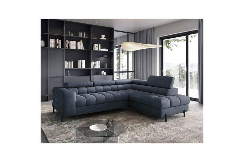 Kulmasohva Eltap Ferucce 276x200x93 cm - Aura 40, tummansininen, Oikea - Huonekalut - Sohva - Vuodesohva