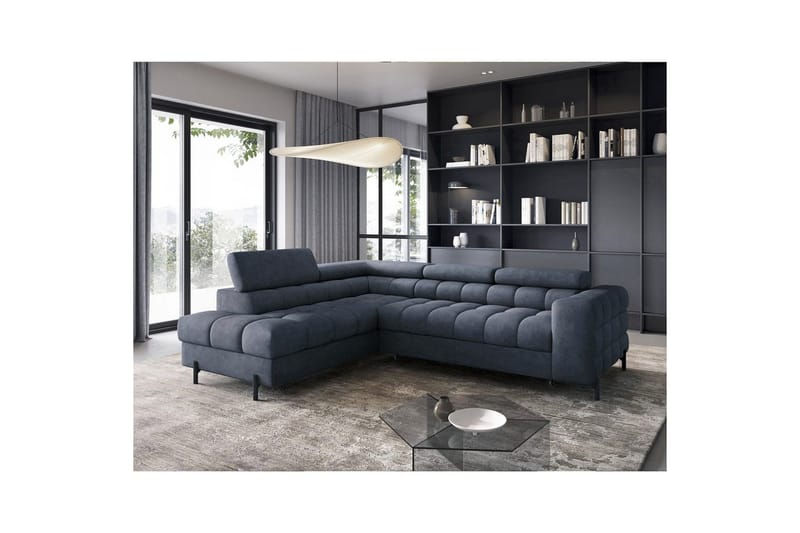 Kulmasohva Eltap Ferucce 276x200x93 cm - Aura 40, tummansininen, Vasen - Huonekalut - Sohva - Vuodesohva