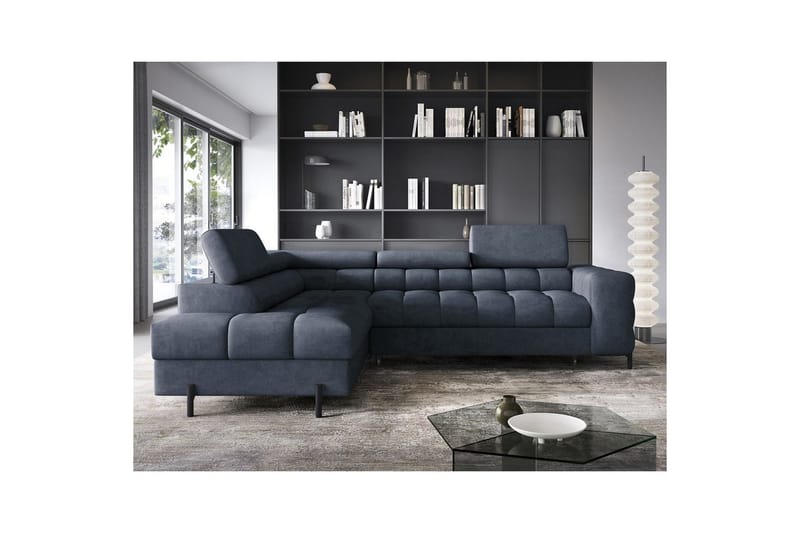 Kulmasohva Eltap Ferucce 276x200x93 cm - Aura 40, tummansininen, Vasen - Huonekalut - Sohva - Vuodesohva
