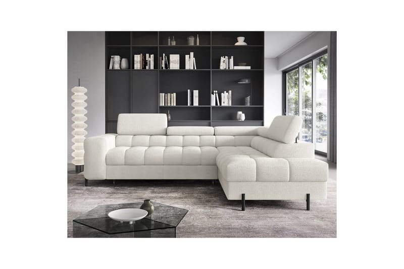 Kulmasohva Eltap Ferucce 276x200x93 cm - Royal 01, Valkoinen, Oikea - Huonekalut - Sohva - Vuodesohva