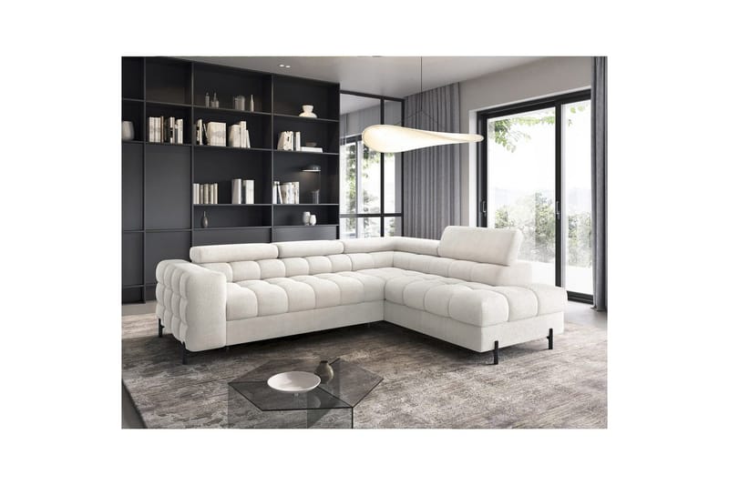 Kulmasohva Eltap Ferucce 276x200x93 cm - Royal 01, Valkoinen, Oikea - Huonekalut - Sohva - Vuodesohva