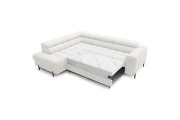 Kulmasohva Eltap Ferucce 276x200x93 cm - Royal 01, Valkoinen, Vasen - Huonekalut - Sohva - Vuodesohva