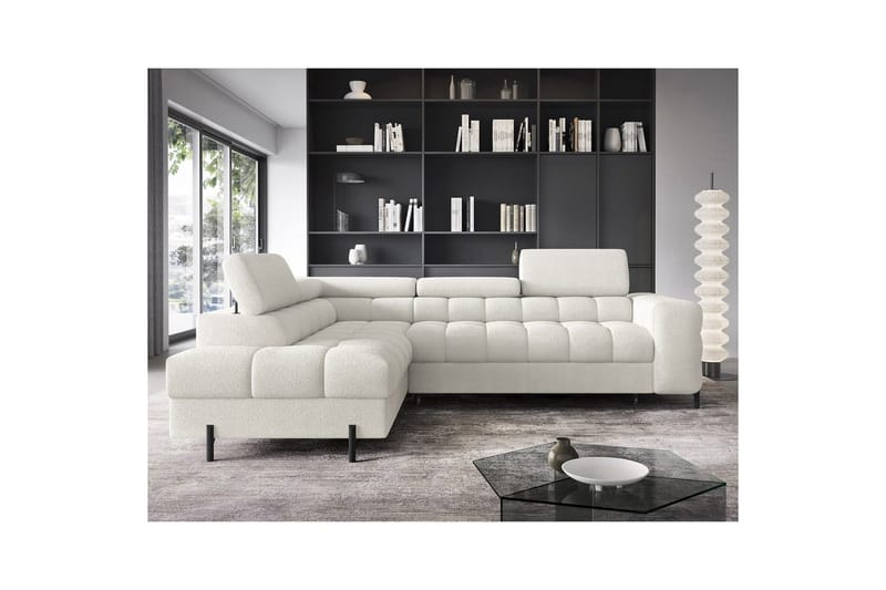 Kulmasohva Eltap Ferucce 276x200x93 cm - Royal 01, Valkoinen, Vasen - Huonekalut - Sohva - Vuodesohva