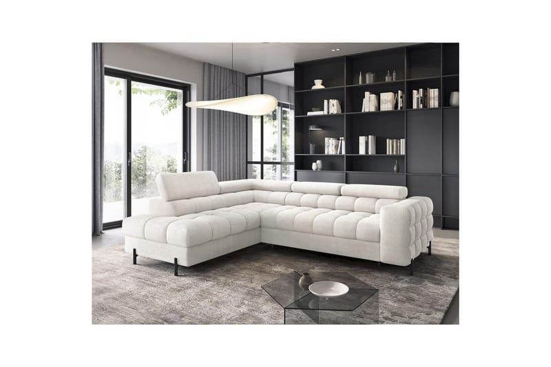 Kulmasohva Eltap Ferucce 276x200x93 cm - Royal 01, Valkoinen, Vasen - Huonekalut - Sohva - Vuodesohva