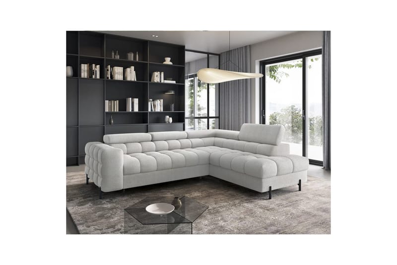 Kulmasohva Eltap Ferucce 276x200x93 cm - Royal 03, Vaaleanharmaa, Oikea - Huonekalut - Sohva - Vuodesohva