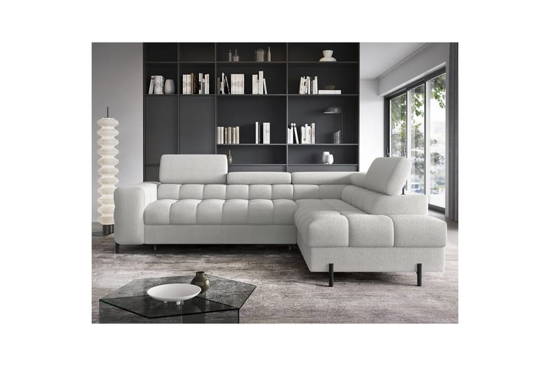 Kulmasohva Eltap Ferucce 276x200x93 cm - Royal 03, Vaaleanharmaa, Oikea - Huonekalut - Sohva - Vuodesohva