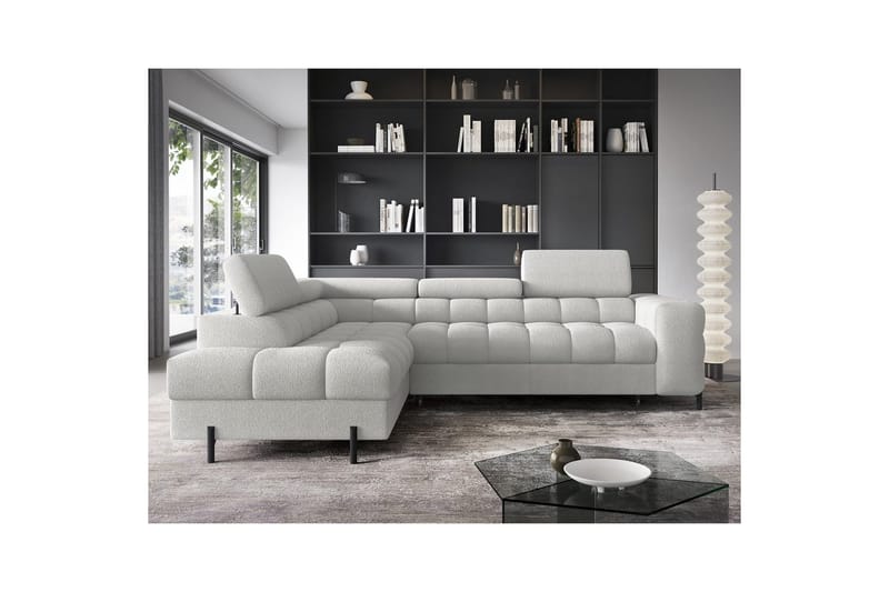 Kulmasohva Eltap Ferucce 276x200x93 cm - Royal 03, Vaaleanharmaa, Vasen - Huonekalut - Sohva - Vuodesohva