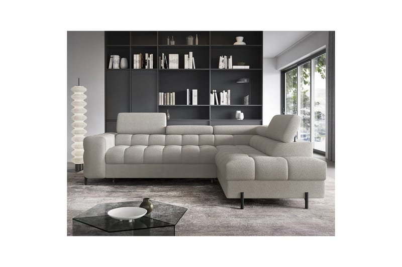 Kulmasohva Eltap Ferucce 276x200x93 cm - Royal 18, Beige Vaalea, Oikea - Huonekalut - Sohva - Vuodesohva