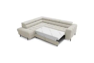 Kulmasohva Eltap Ferucce 276x200x93 cm - Royal 18, Vaalea beige, Vasen - Huonekalut - Sohva - Vuodesohva