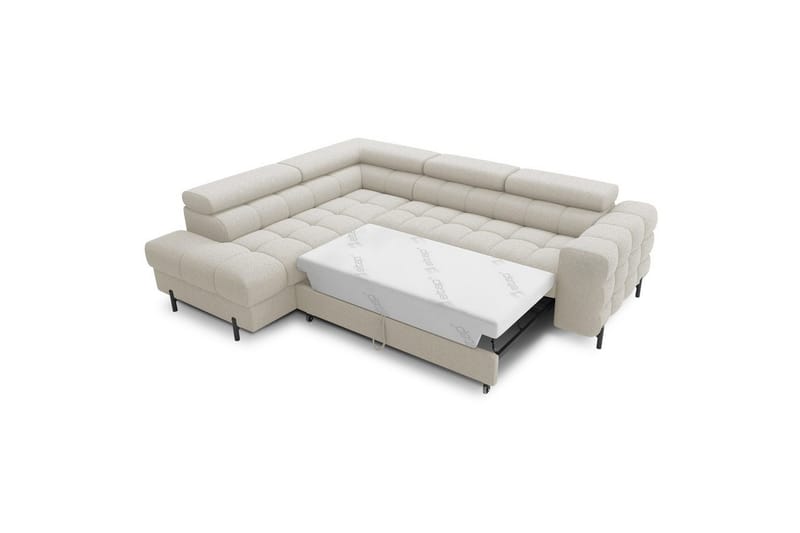 Kulmasohva Eltap Ferucce 276x200x93 cm - Royal 18, Vaalea beige, Vasen - Huonekalut - Sohva - Vuodesohva
