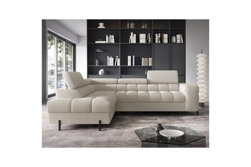 Kulmasohva Eltap Ferucce 276x200x93 cm - Royal 18, Vaalea beige, Vasen - Huonekalut - Sohva - Vuodesohva