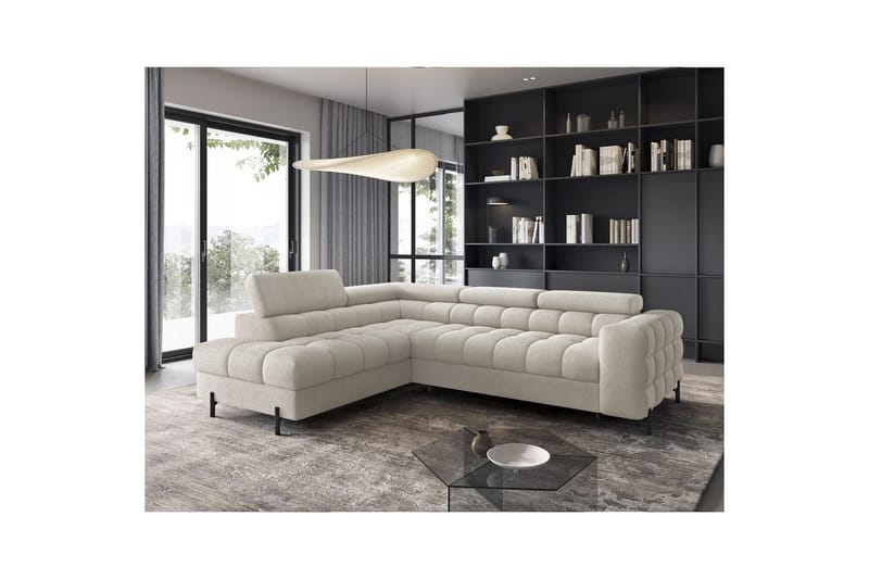 Kulmasohva Eltap Ferucce 276x200x93 cm - Royal 18, Vaalea beige, Vasen - Huonekalut - Sohva - Vuodesohva