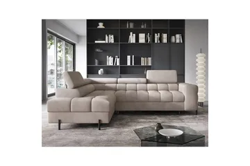 Kulmasohva Eltap Ferucce 276x200x93 cm - Paros 02, Beige, Vasen - Huonekalut - Sohva - Vuodesohva