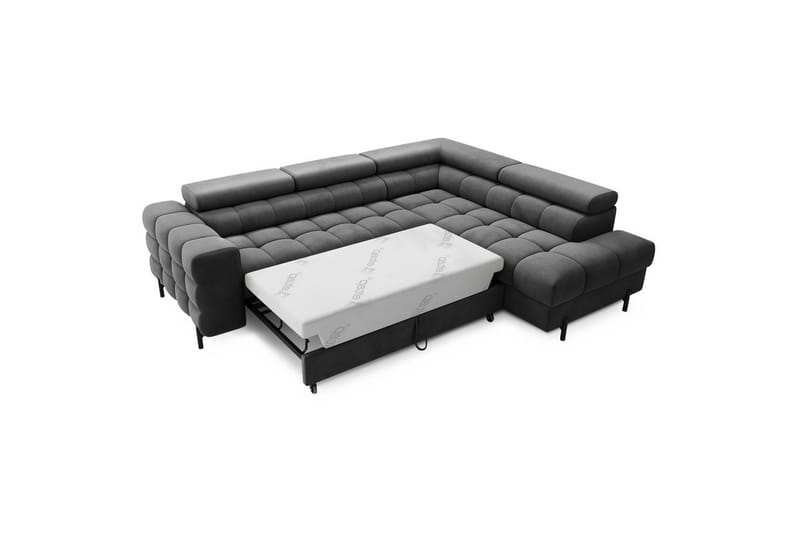 Kulmasohva Eltap Ferucce 276x200x93 cm - Paros 06, Tummanharmaa, Oikea - Huonekalut - Sohva - Vuodesohva