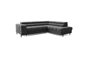 Kulmasohva Eltap Ferucce 276x200x93 cm - Paros 06, Tummanharmaa, Oikea - Huonekalut - Sohva - Vuodesohva