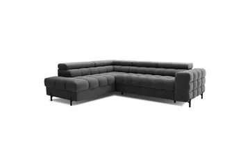 Kulmasohva Eltap Ferucce 276x200x93 cm - Paros 06, Tummanharmaa, Vasen - Huonekalut - Sohva - Vuodesohva