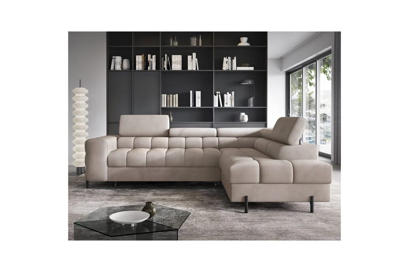 Kulmasohva Eltap Ferucce 276x200x93 cm - Paros 02, Beige, Oikea - Huonekalut - Sohva - Vuodesohva